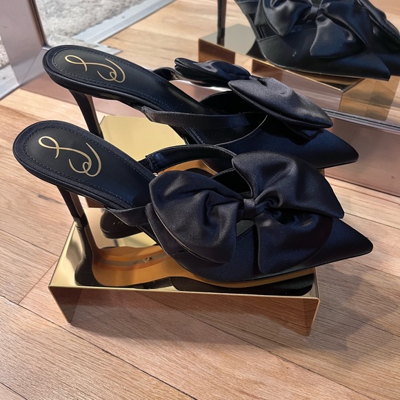 Sam Edelman Black Satin Veranda Mules - Picture 3 of 8